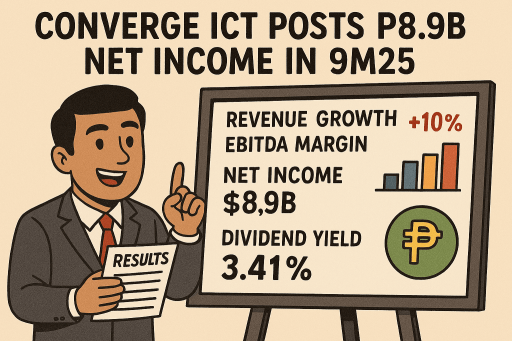 Converge ICT Delivers ₱8.9B Net Income in Nine Months, Dividend Yield at 3.41%; Tops Industry in EBITDA Margin and Revenue&nbsp;Growth